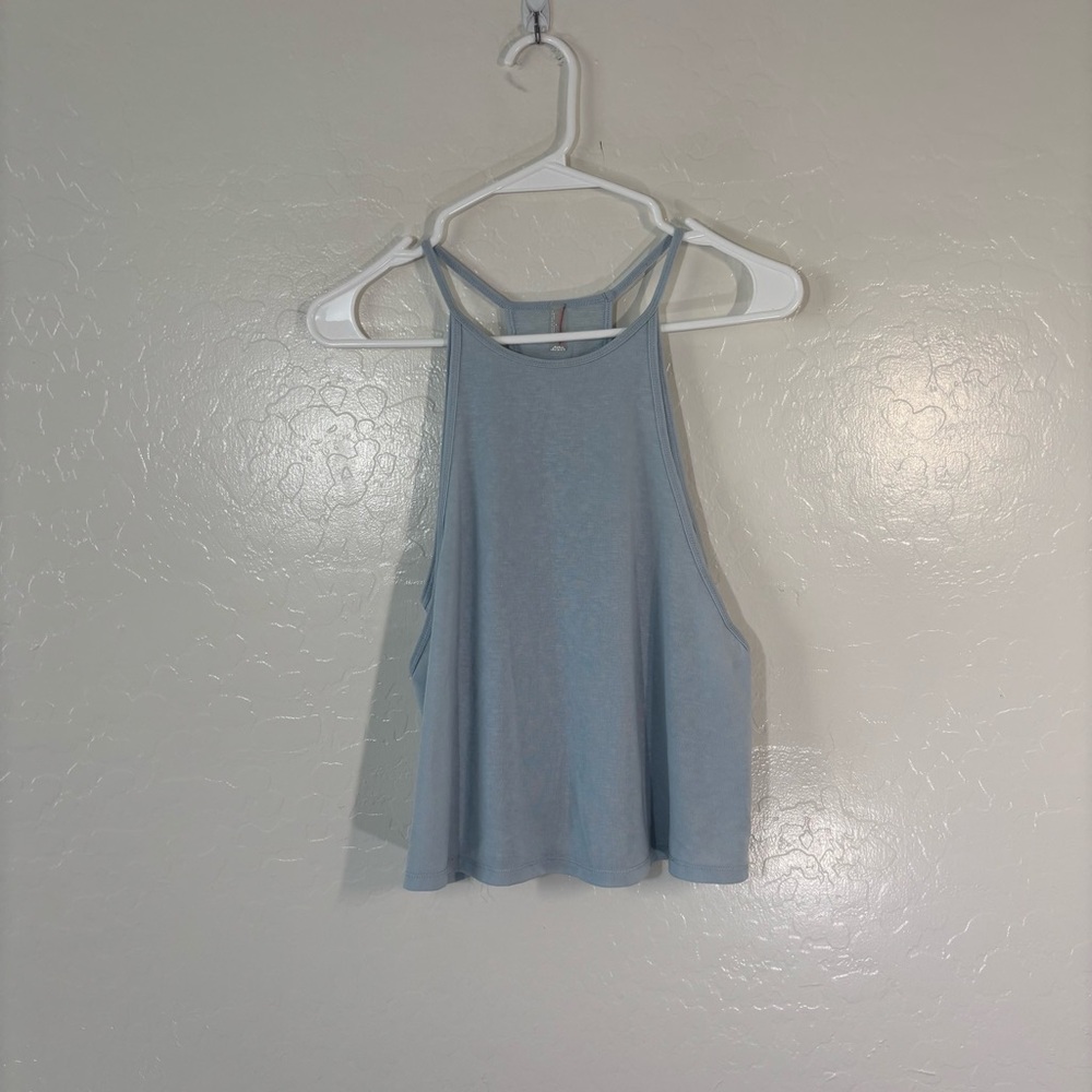 Free People Movement Not So Fast Tank Light Blue Medium